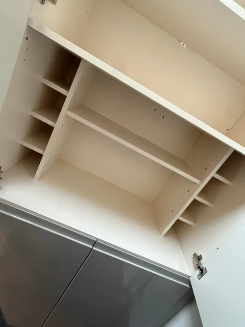 Wooden media unit installation in South Wales